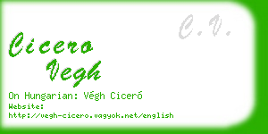 cicero vegh business card